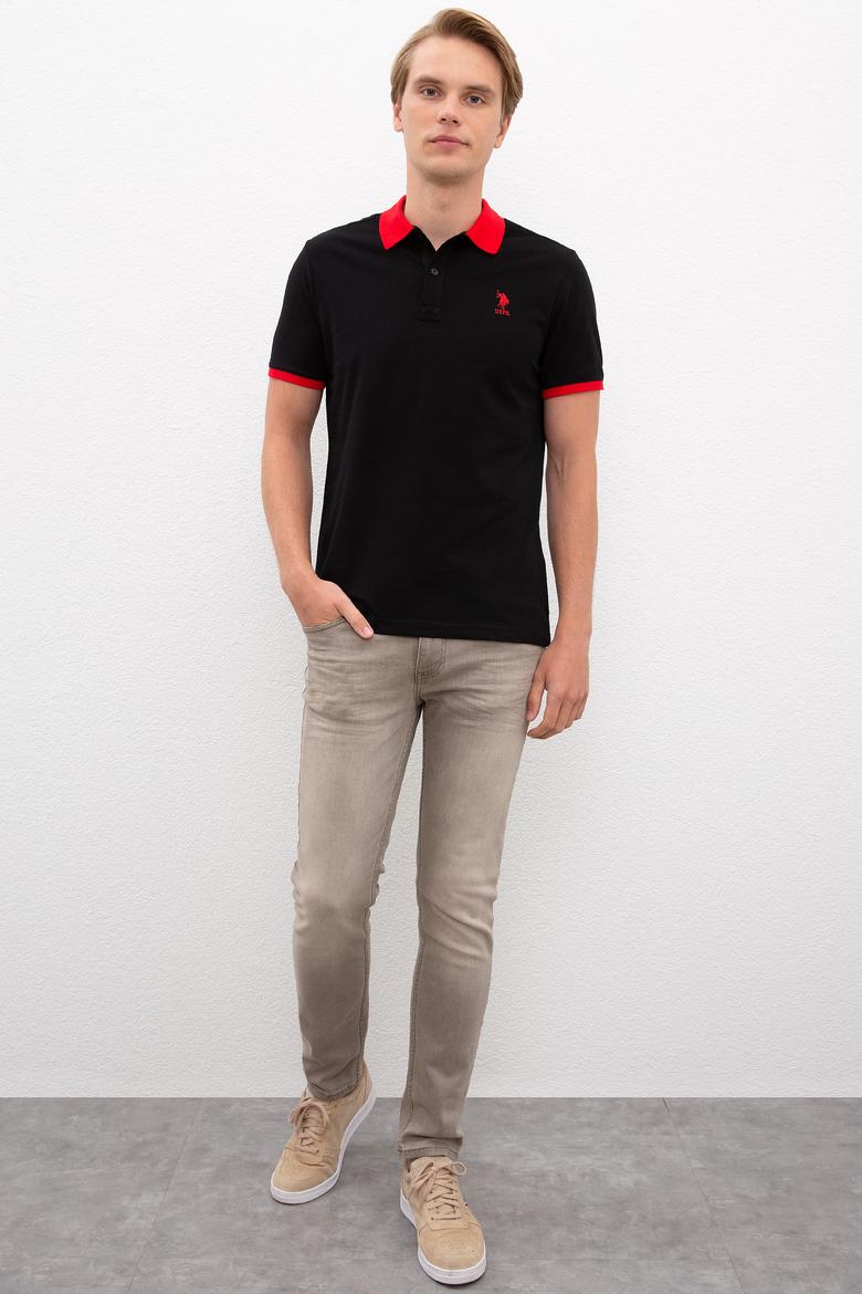 Erkek Siyah Polo Yaka T-Shirt - 50218823037