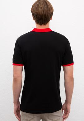 Erkek Siyah Polo Yaka T-Shirt - 50218823037