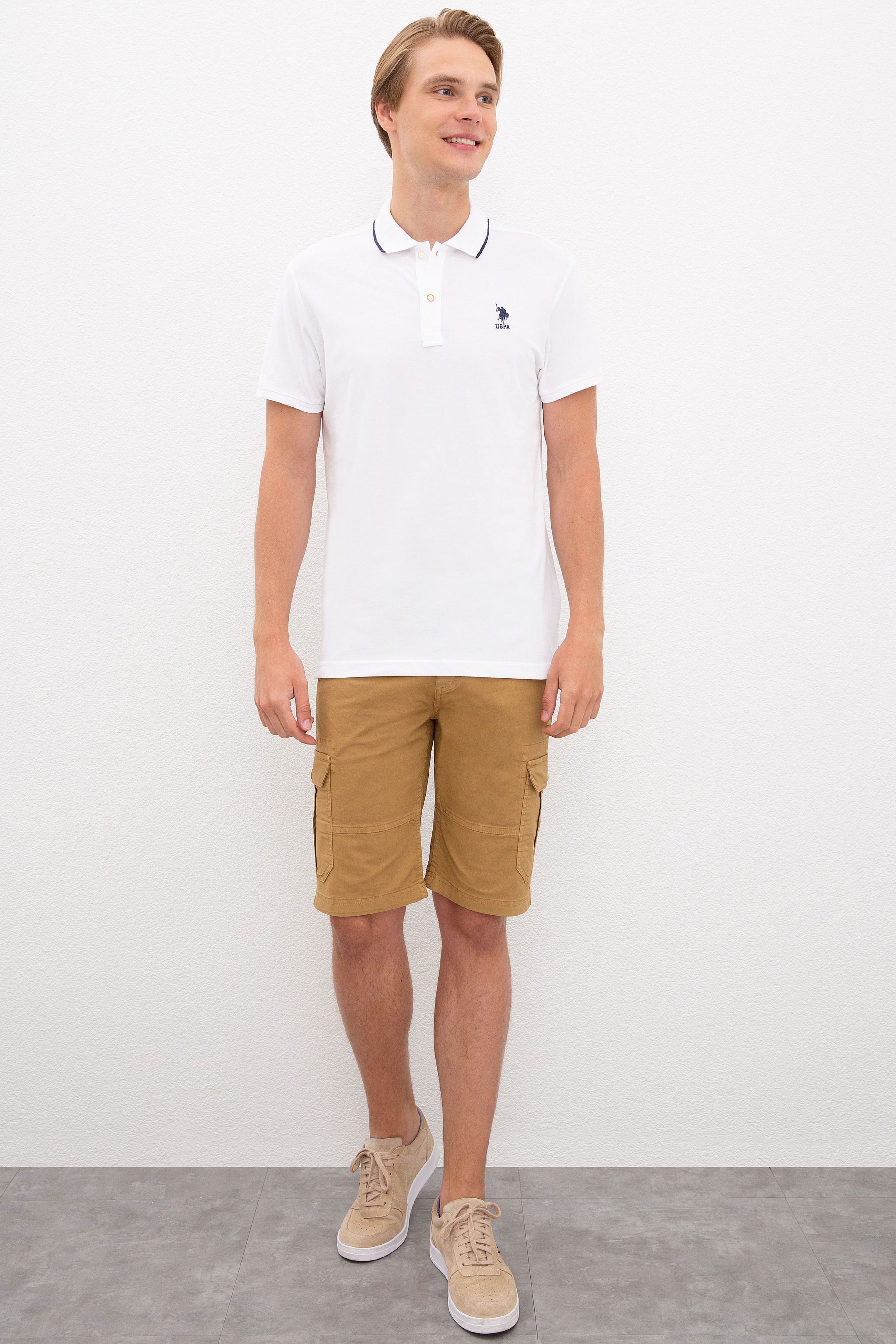 Erkek Beyaz Polo Yaka T-Shirt