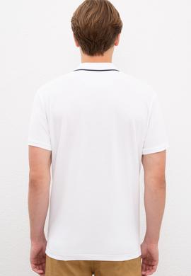 Erkek Beyaz Polo Yaka T-Shirt - 50218869009