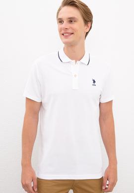 Erkek Beyaz Polo Yaka T-Shirt - 50218869009