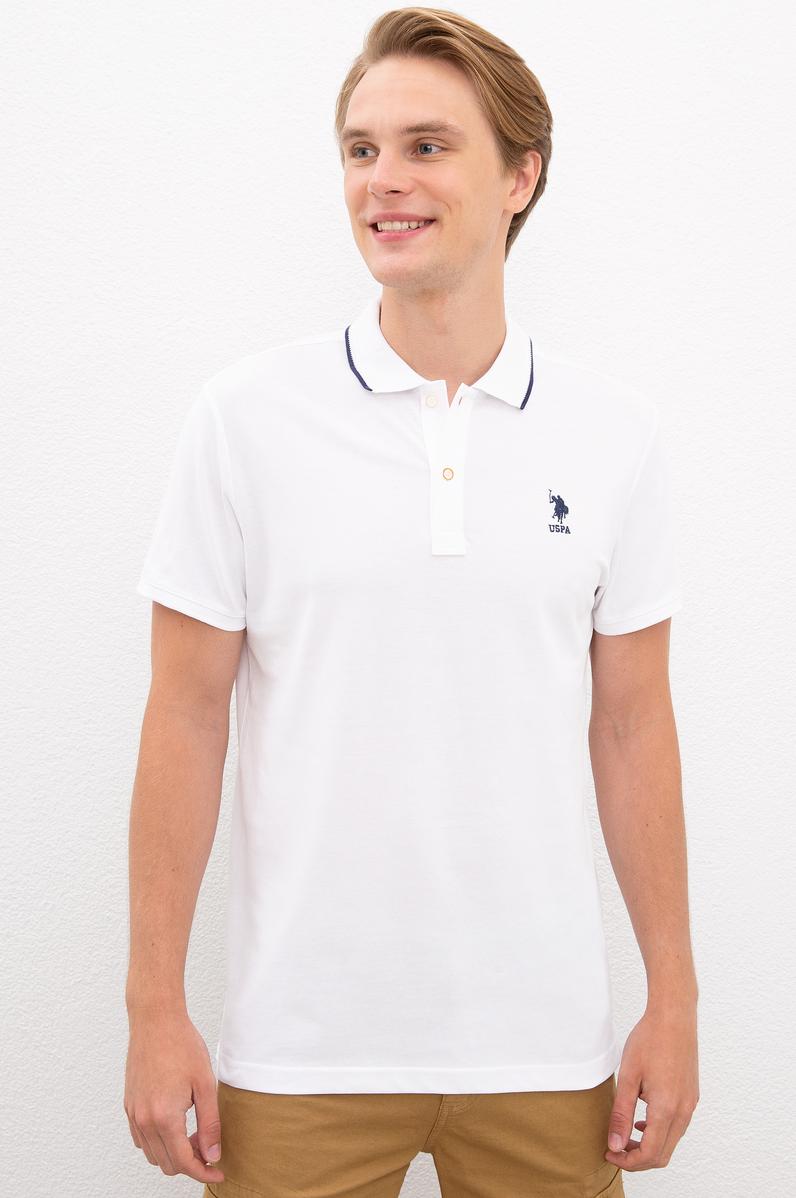 Erkek Beyaz Polo Yaka T-Shirt