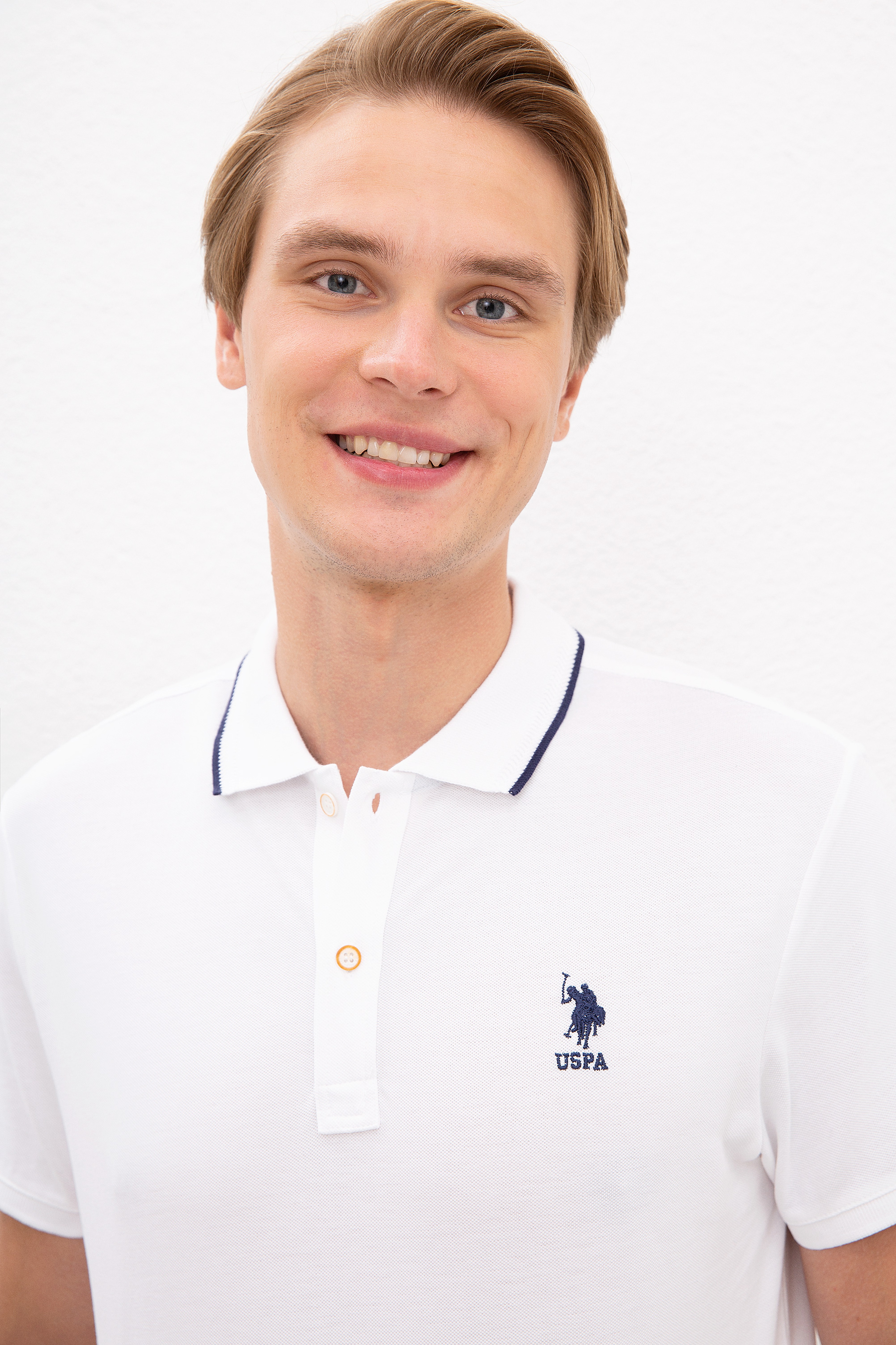 Erkek Beyaz Polo Yaka T-Shirt