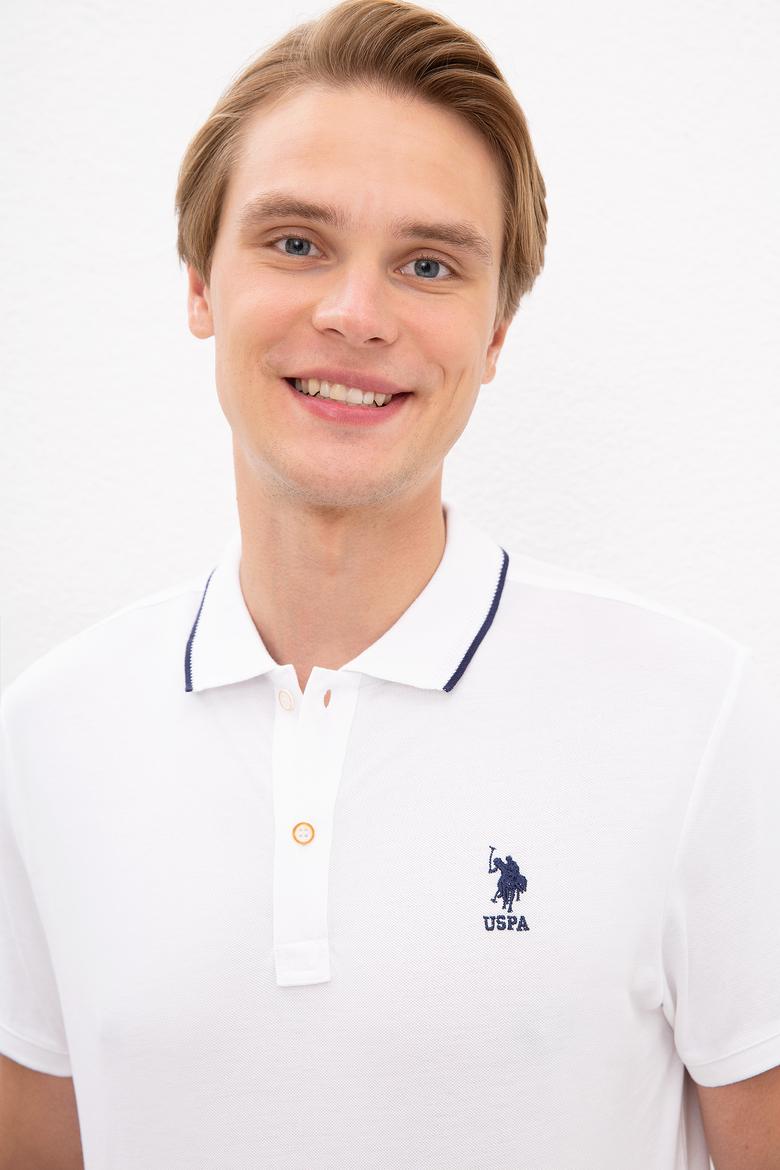 Erkek Beyaz Polo Yaka T-Shirt - 50218869009