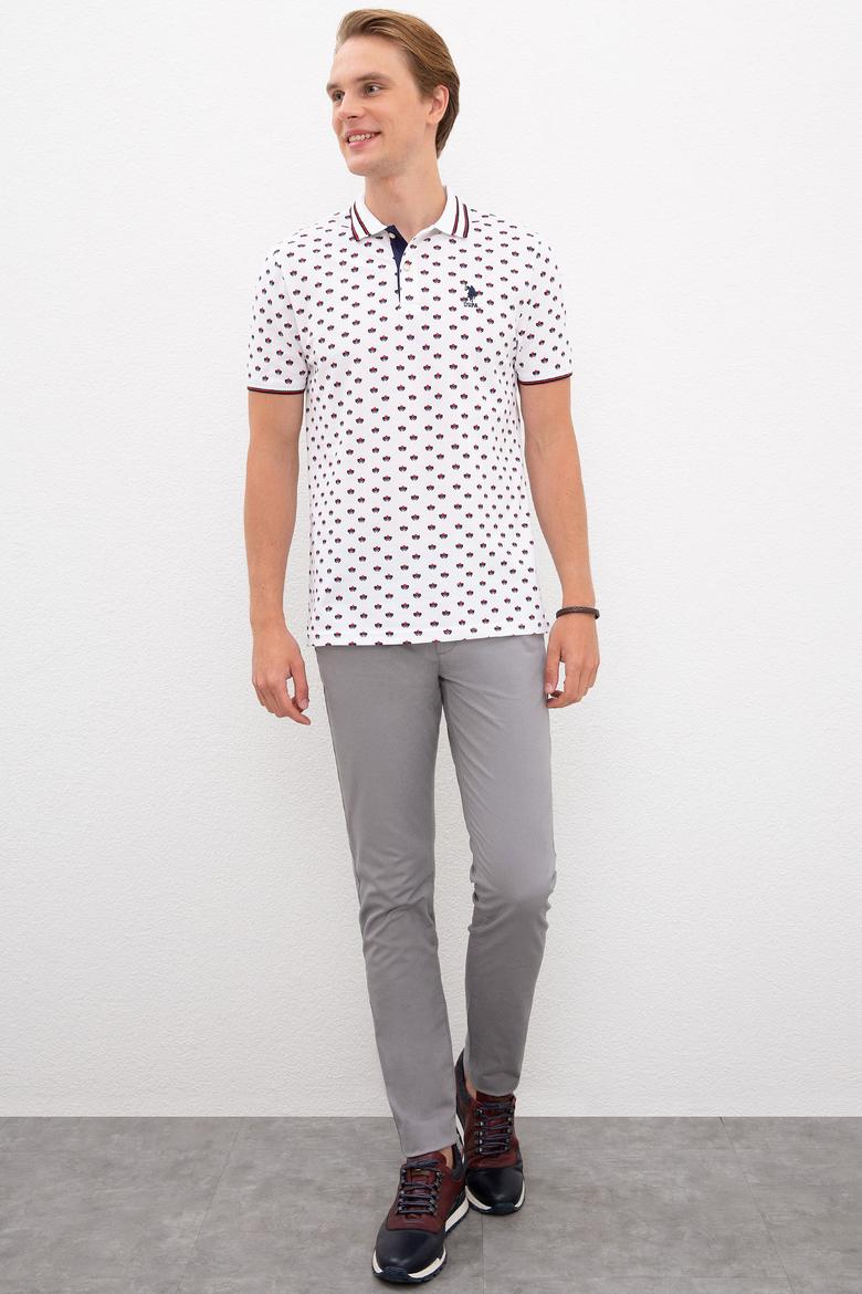 Erkek Beyaz Polo Yaka Tişört - 50219257011