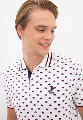 Erkek Beyaz Polo Yaka Tişört - 50219257011