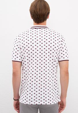 Erkek Beyaz Polo Yaka Tişört - 50219257011