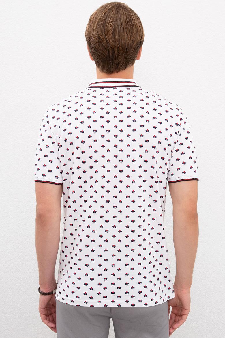 Erkek Beyaz Polo Yaka Tişört - 50219257011