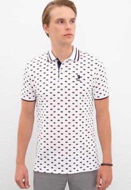 Erkek Beyaz Polo Yaka Tişört - 50219257011