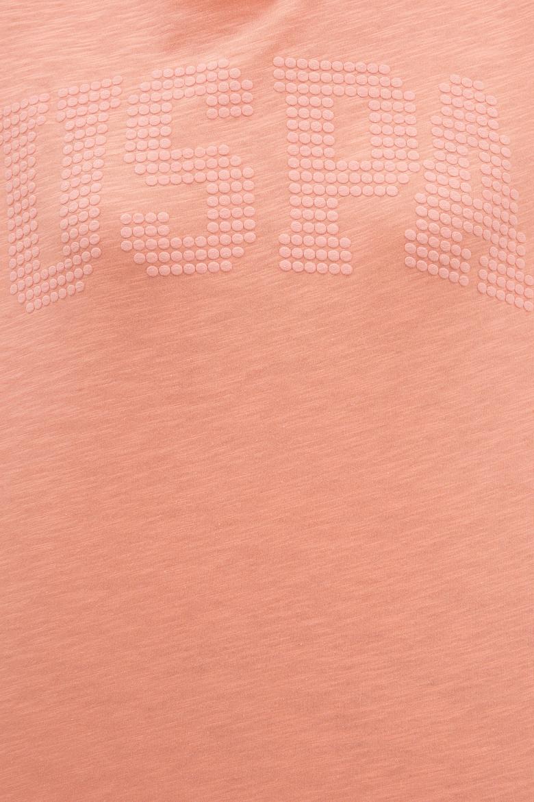 Kadın Somon Bisiklet Yaka T-Shirt - 50219882017