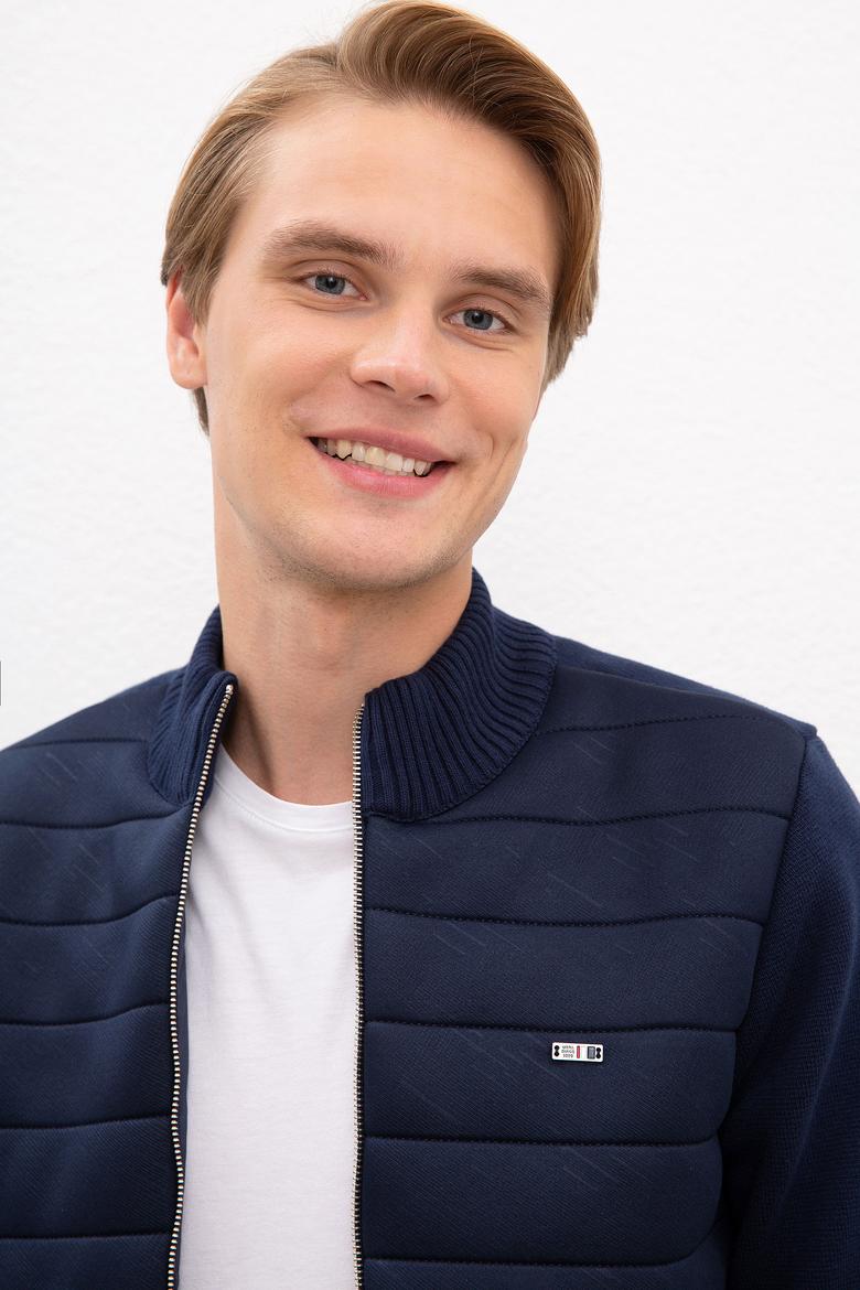 Erkek Lacivert  Triko Hırka - 50207412010