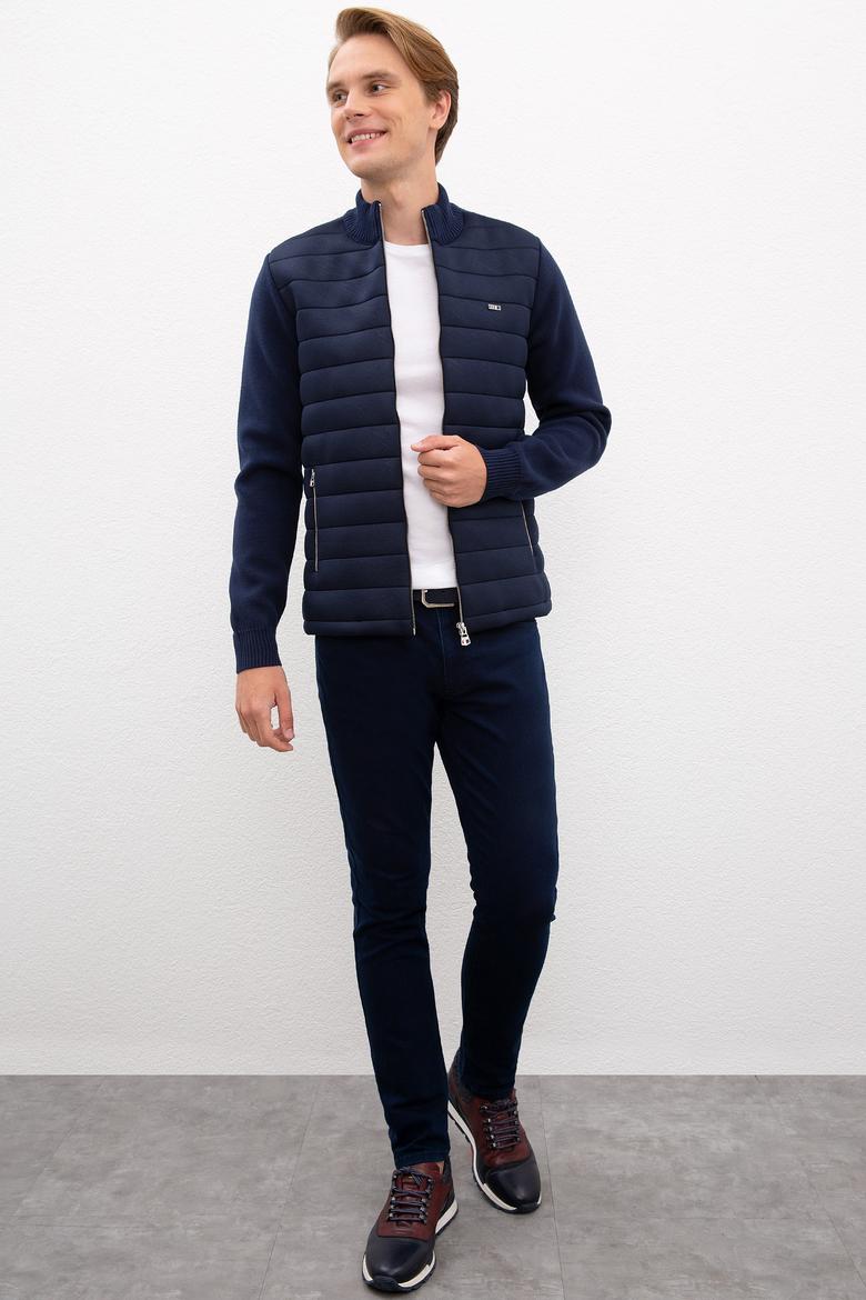 Erkek Lacivert  Triko Hırka - 50207412010