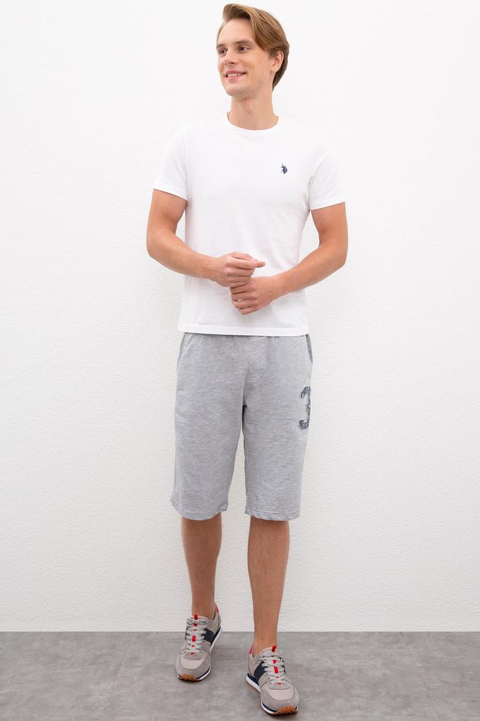 Erkek Gri Melanj  Örme Şort