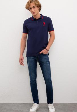 Erkek Lacivert Basic Tişört - 50222031054