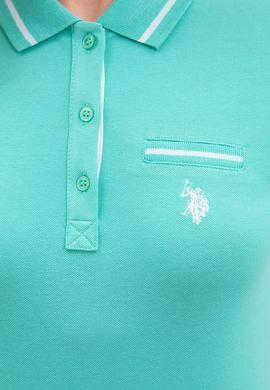 Kadın Mint Polo Yaka Tişört - 50222326035