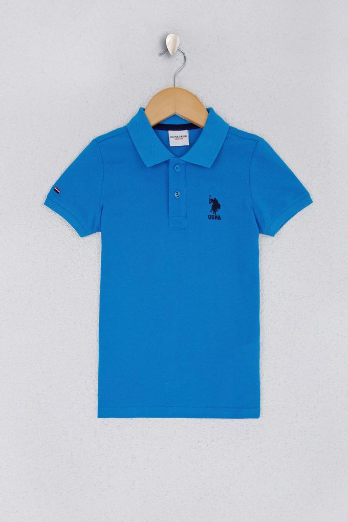 Erkek Çocuk Mavi Polo Yaka Tişört