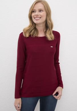 Kadın Kırmızı Triko Kazak - 50223976032