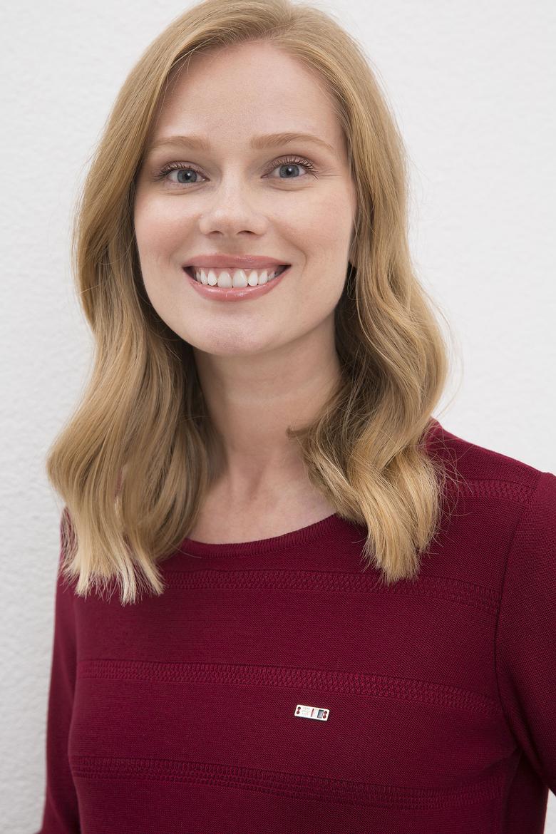 Kadın Kırmızı Triko Kazak - 50223976032