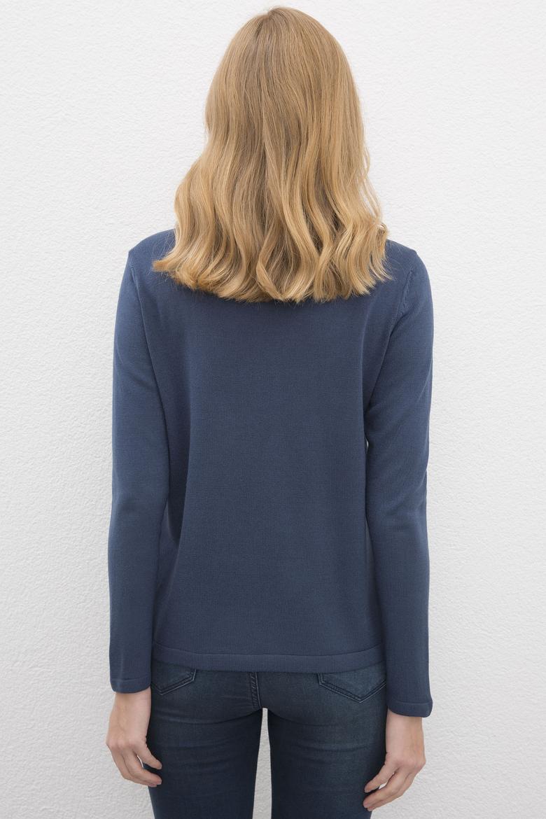 Kadın İndigo Kazak - 50225229034