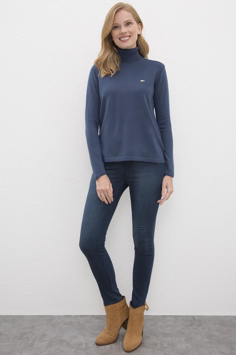 Kadın İndigo Kazak - 50225229034