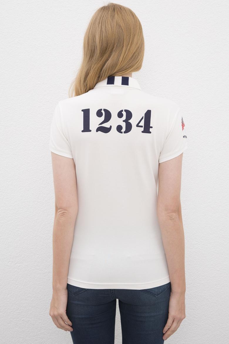 Kadın Beyaz Polo Yaka T-Shirt - 50220590007