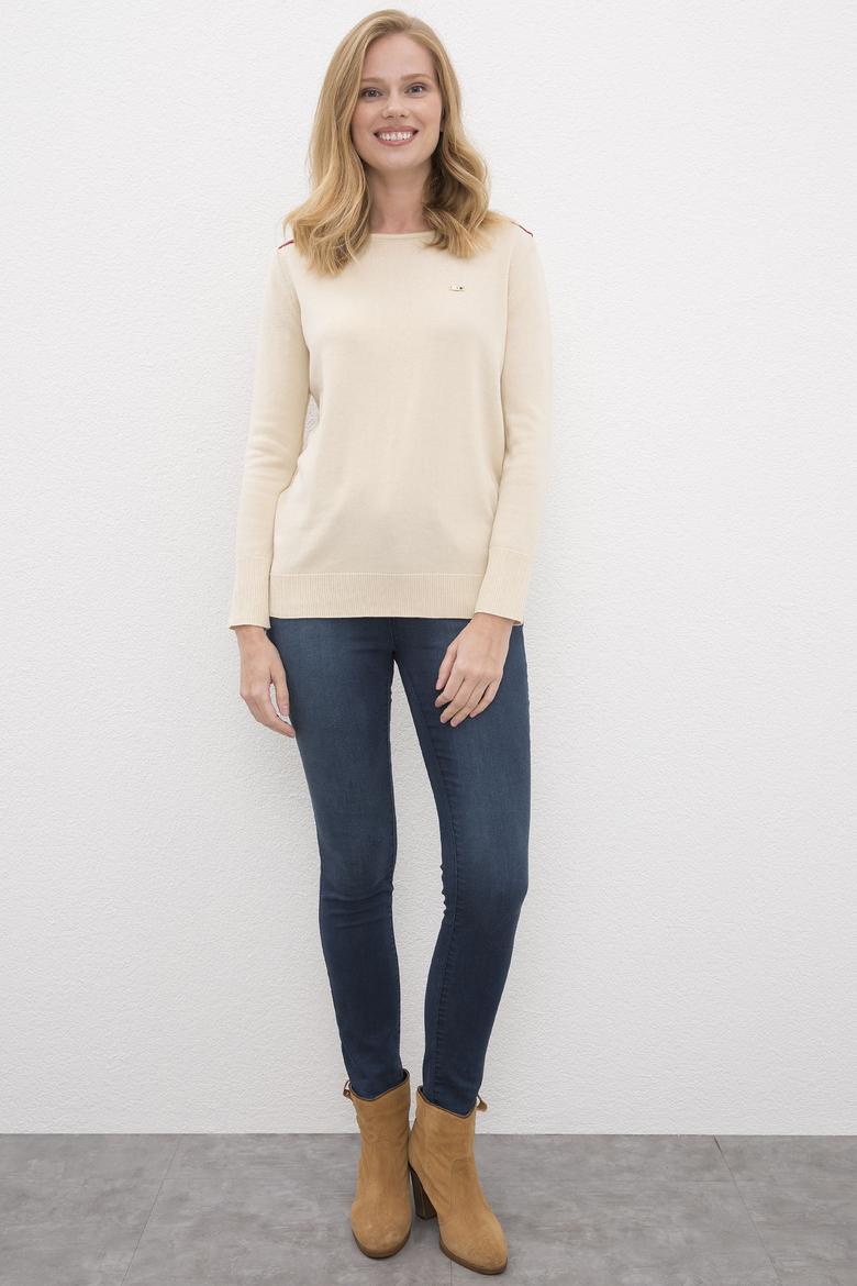 Kadın Krem Kazak - 50223950024