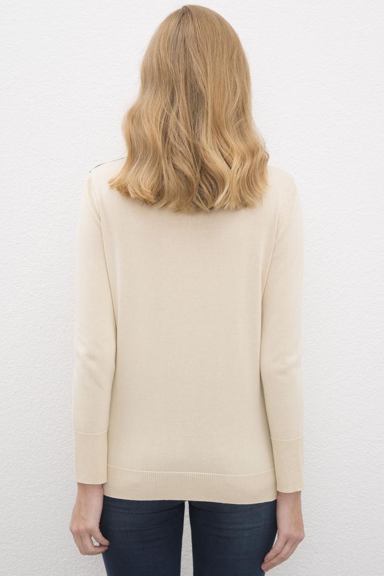 Kadın Krem Kazak - 50223950024