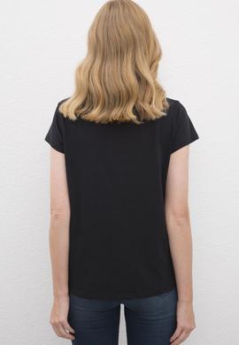 Kadın Siyah Tişört - 50225585023