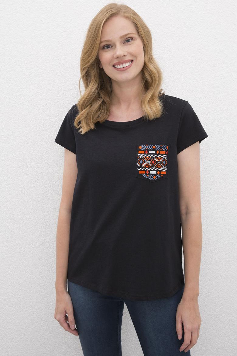 Kadın Siyah Tişört