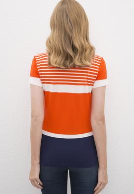 Kadın Nar Çiçeği Polo Yaka T-Shirt - 50217757018