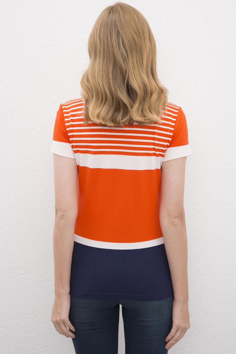 Kadın Nar Çiçeği Polo Yaka T-Shirt - 50217757018