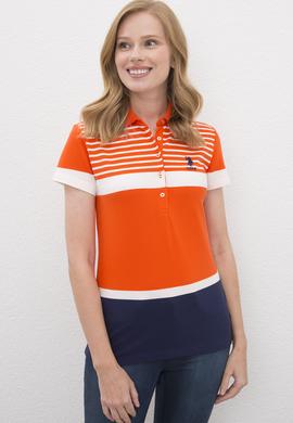 Kadın Nar Çiçeği Polo Yaka T-Shirt - 50217757018