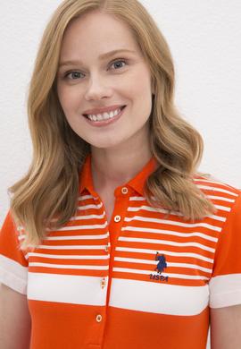 Kadın Nar Çiçeği Polo Yaka T-Shirt - 50217757018