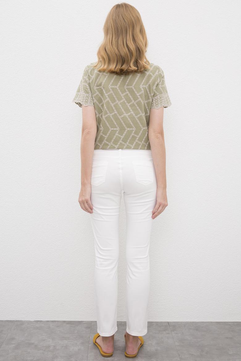 Kadın Beyaz Pantolon - 50222819031