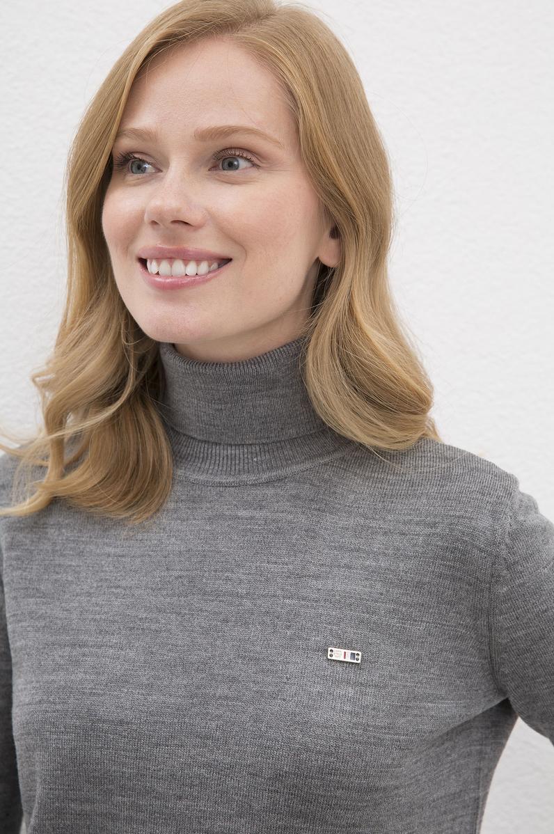 Kadın Gri Melanj Kazak