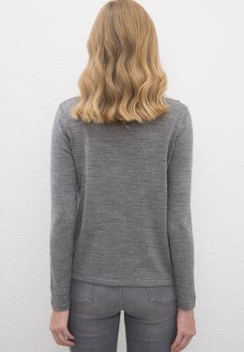 Kadın Gri Melanj Kazak - 50225229014