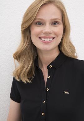 Kadın Siyah Polo Yaka Örme Elbise - 50225487006