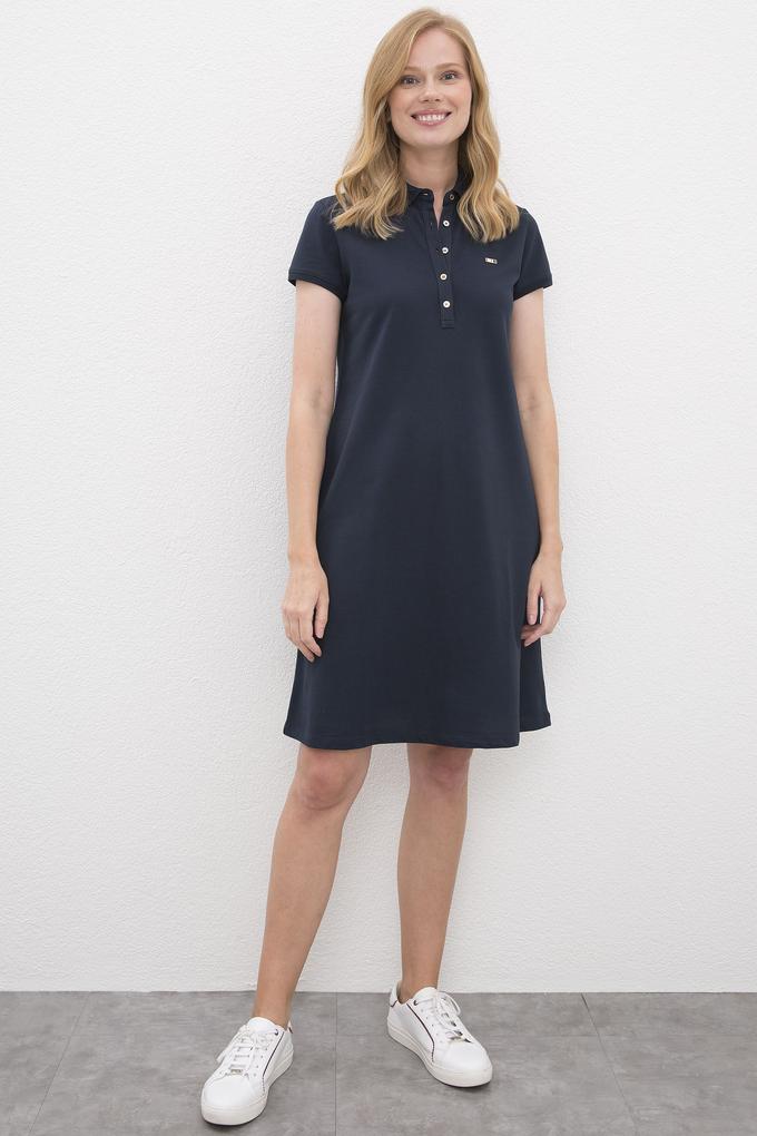 Kadın Lacivert Örme Elbise