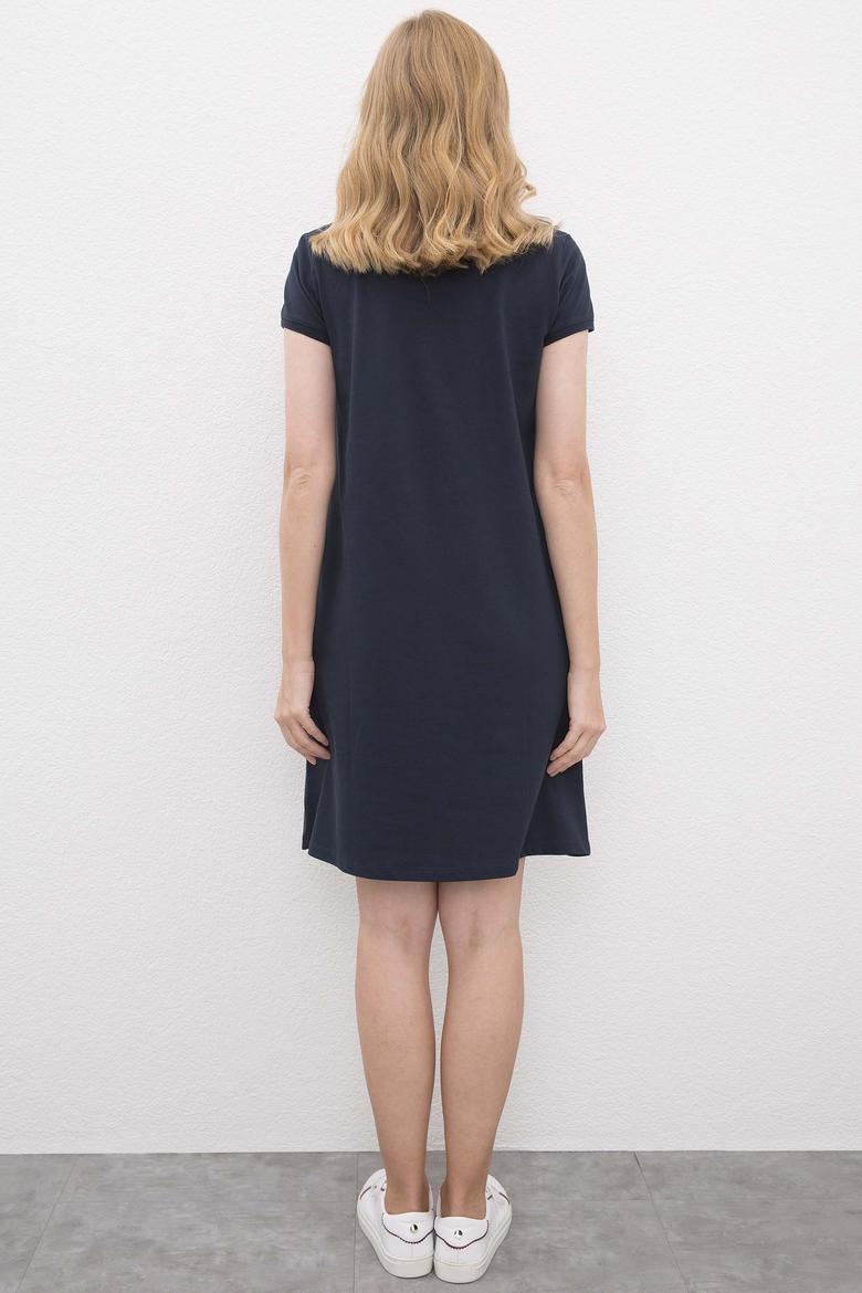 Kadın Lacivert Örme Elbise - 50225487009