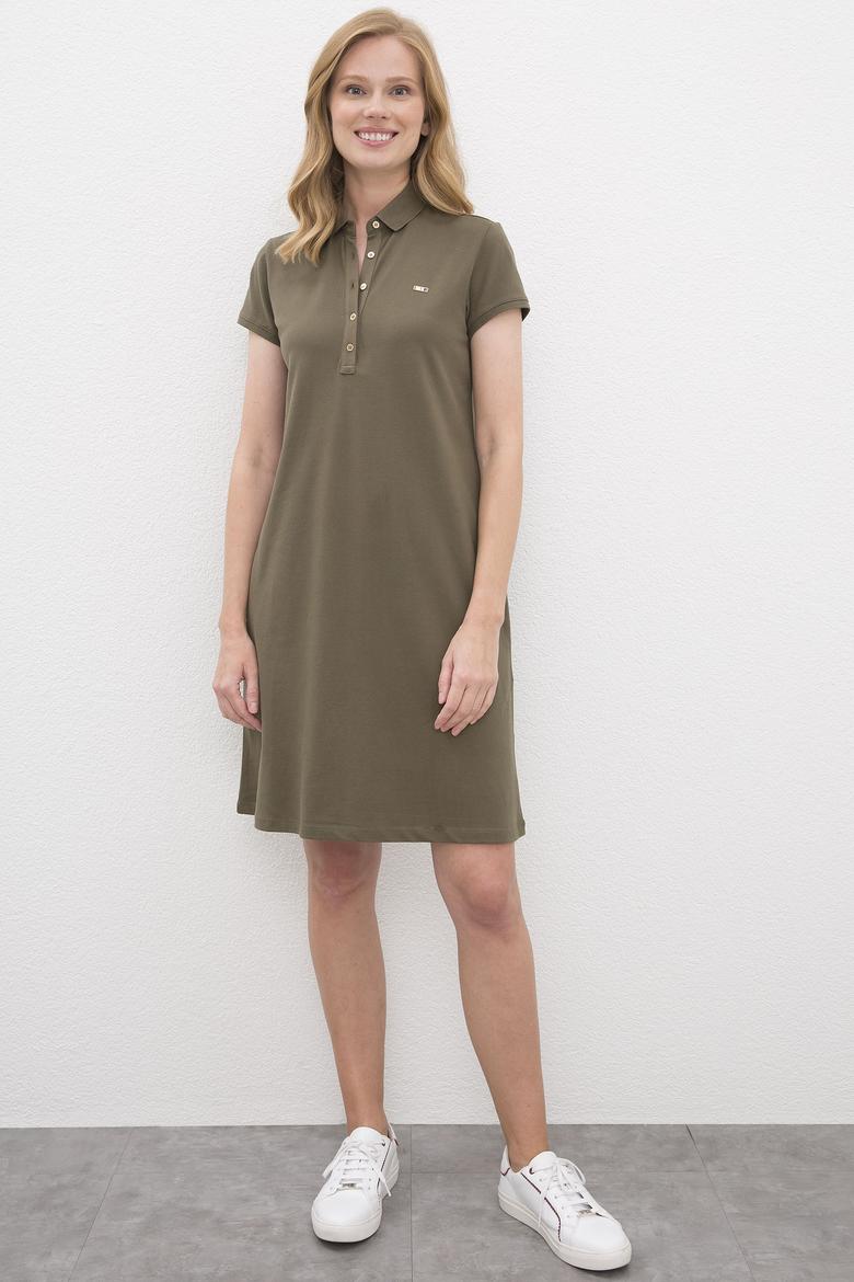 Kadın Yeşil Örme Elbise