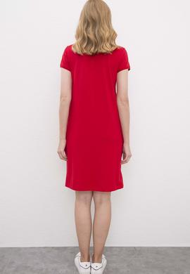 Kadın Kırmızı Örme Elbise - 50225487025