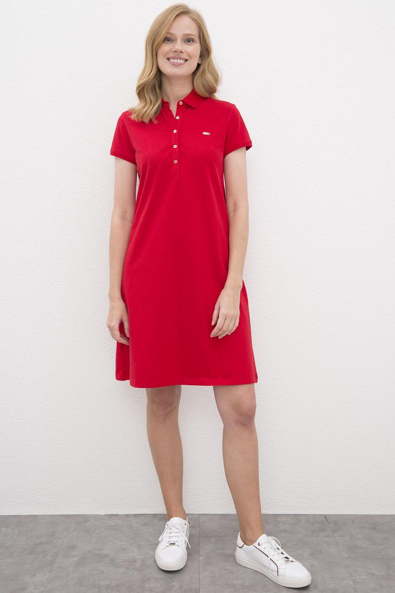 Kadın Kırmızı Örme Elbise