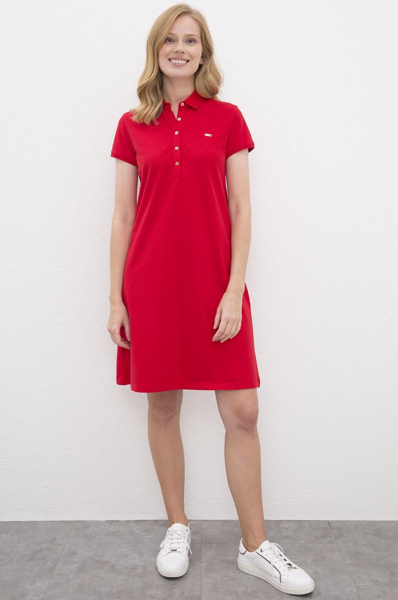 Kadın Kırmızı Örme Elbise