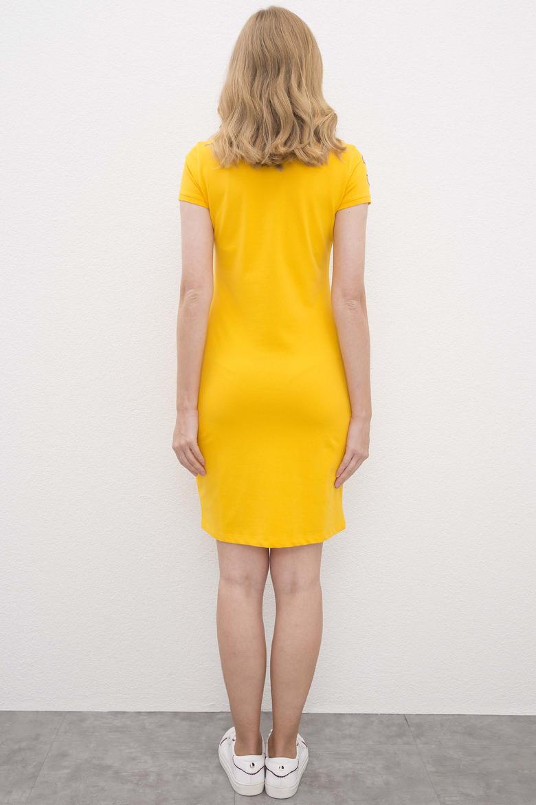 Kadın Sarı Örme Elbise - 50221981081