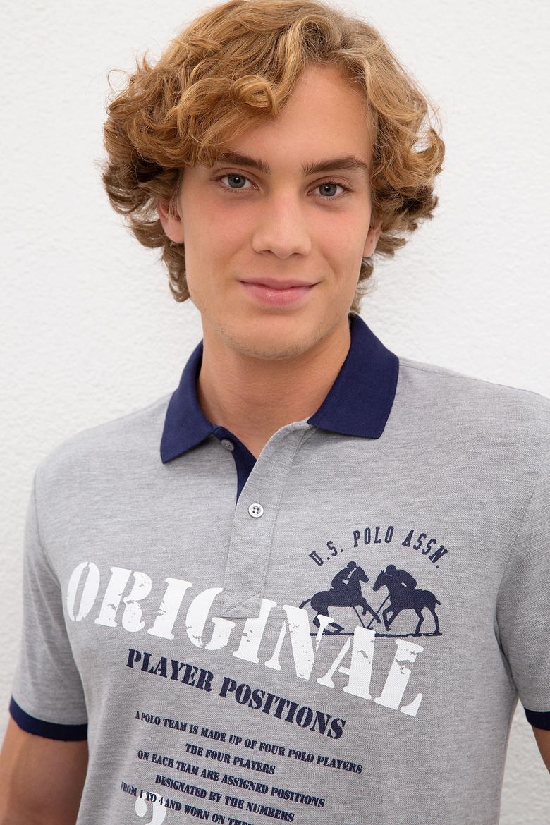 Erkek Gri Melanj Tişört - 50217786021