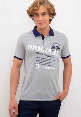 Erkek Gri Melanj Tişört - 50217786021