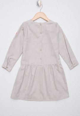 Kız Çocuk Bej Dokuma Elbise - 50207584013