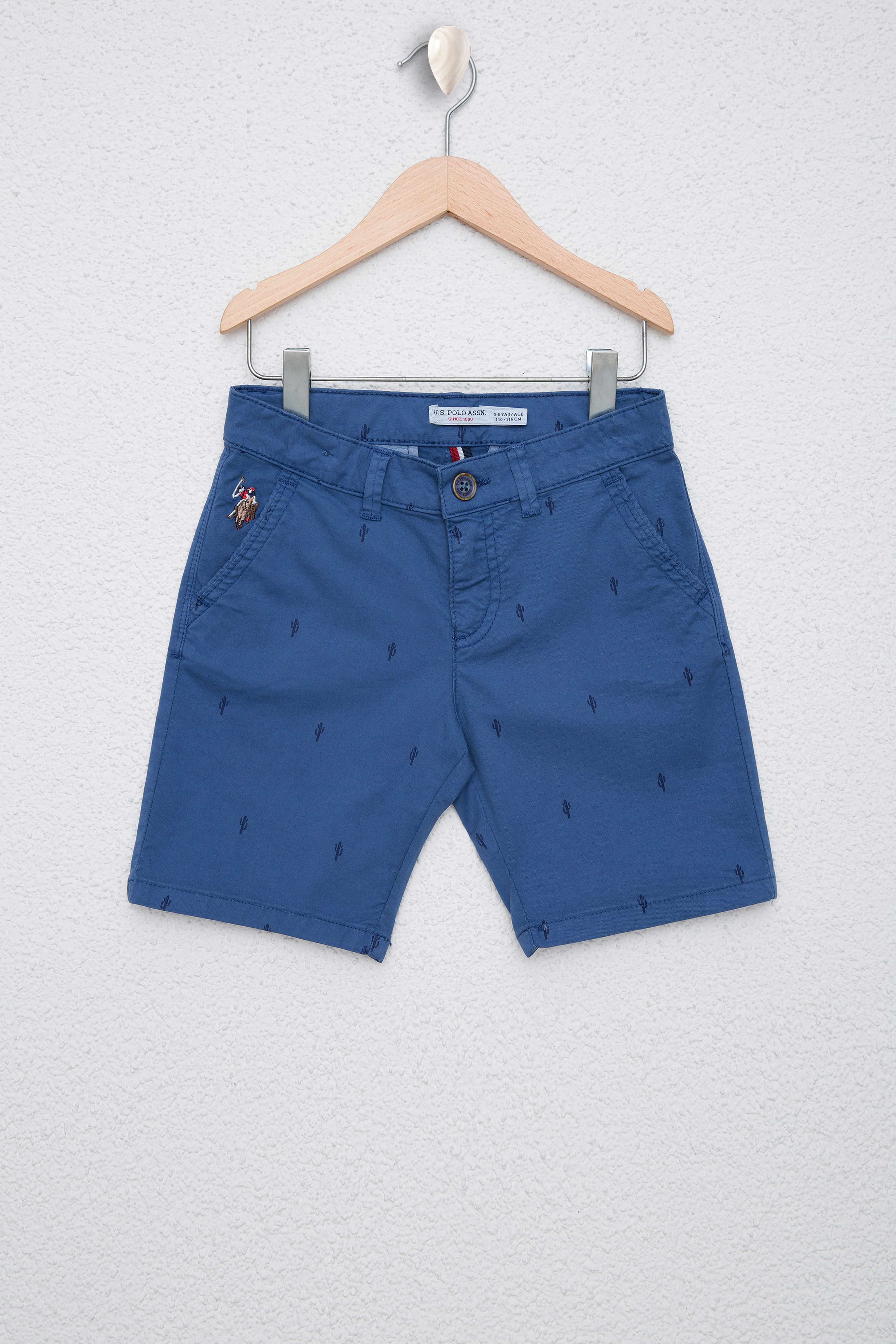 Erkek Çocuk Mavi Dokuma Bermuda Capri - Image 1