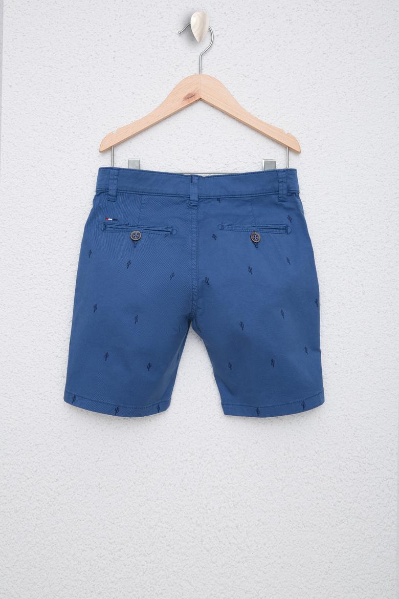 Erkek Çocuk Mavi Dokuma Bermuda Capri - 50198865042