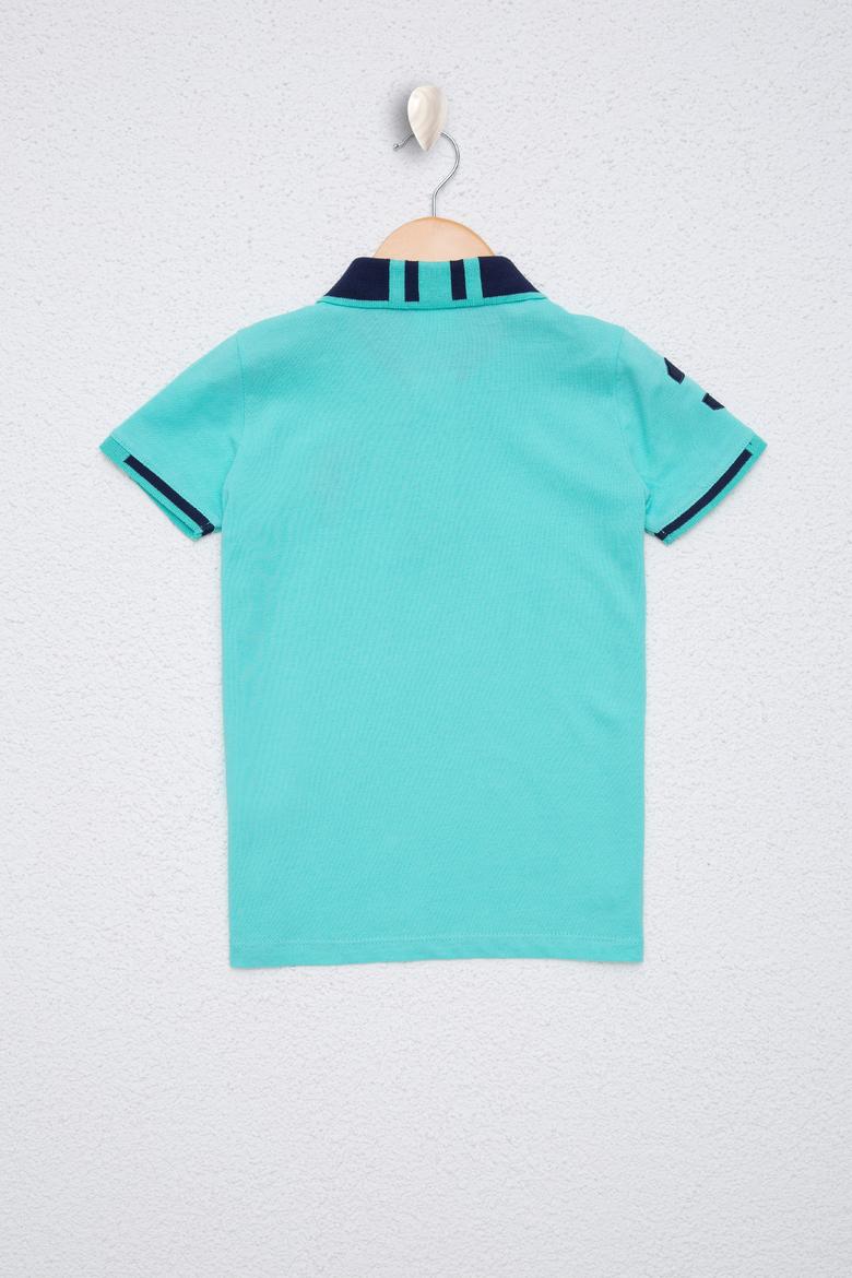 Erkek Çocuk Yeşil Polo Yaka Tişört - 50222611090